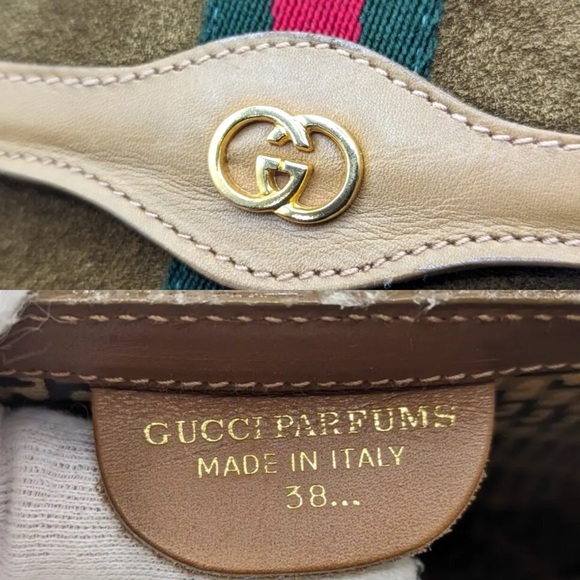 🔴SOLD🔴Gucci Vintage Flap Sherry Line Clutch bag Handbag Suede - Picture 3 of 17